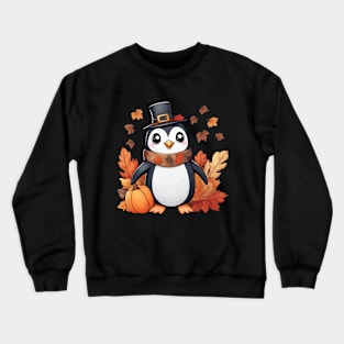 Cute Autumn Penguin Thanksgiving Crewneck Sweatshirt